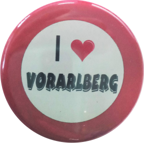 I love Vorarlberg Button rot - zum Schließen ins Bild klicken